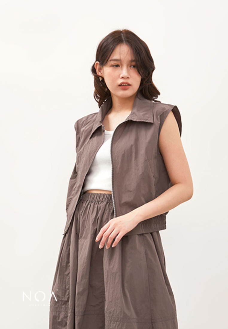 NOA STUDIO - KAZUE Nylon Vest - Grey