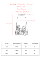 NOA X KUSUMANGGI - ARUKA Embroidery A-Line Maxi Skirt