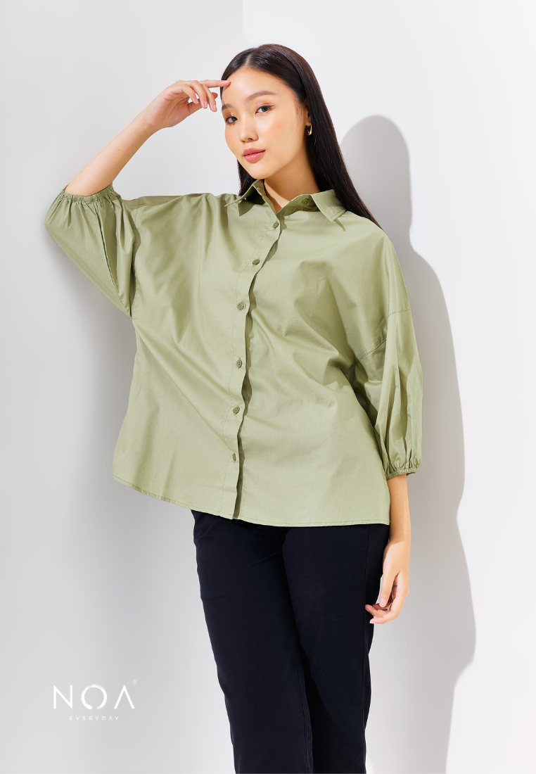 KYOTO Puff shirt - Green