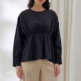 KIOMI Linen Look Peplum Blouse