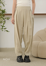 ICHIKA Basic Linen Balloon Ankle Pants