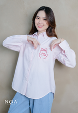 HER SEASON Striped Long Sleeve Shirt