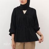 NATSU Linen Long Puff Sleeve Blouse