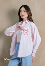 HER SEASON Striped Long Sleeve Shirt