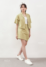 AERI Linen Bow Tie Skort - Light Green