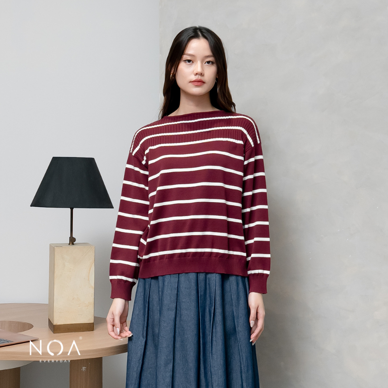 RURI Knitted Stripe Blouse