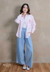 HER SEASON Striped Long Sleeve Shirt