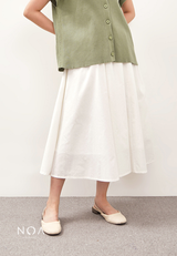 KAZUNA Midi Skirt - White