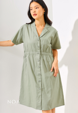 Nari Midi Shirt Dress - Olive