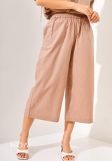 Rinako Midi Culottes pants - Brown