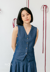 JINZU Denim Button Vest