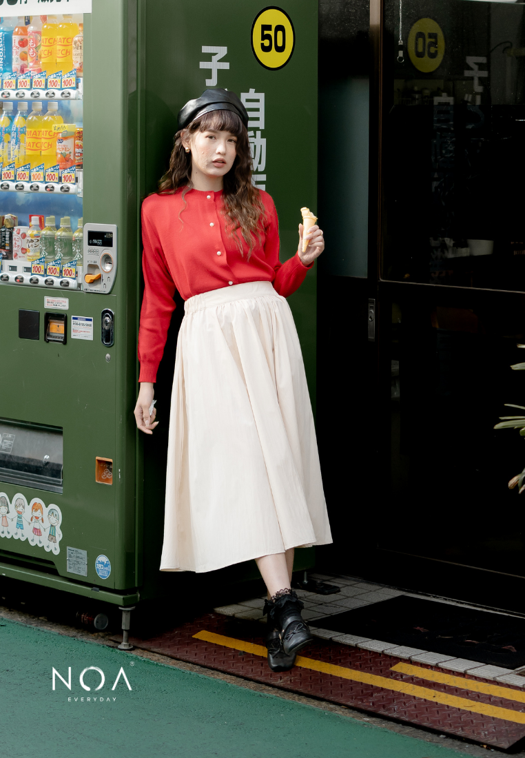 MIZUKA Nylon Midi Skirt