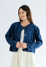 KAZE Denim Button Long Sleeve Outer