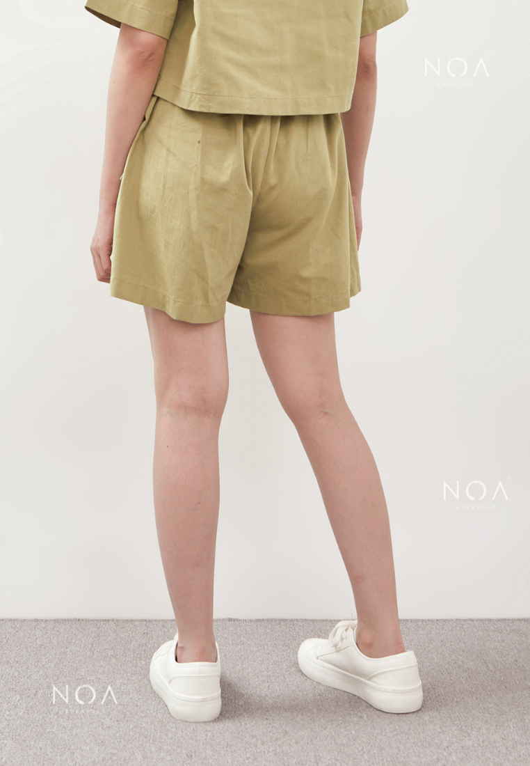 AERI Linen Bow Tie Skort - Light Green