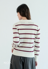 ENNO Knitted  Polo Long Sleeve Blouse