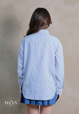 HER SEASON Striped Long Sleeve Shirt