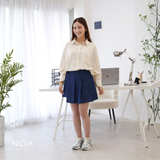 AYUKA Denim Wrap Pleats Skort