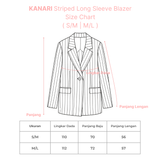 KANARI Striped Long Sleeve Blazer