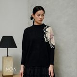 HANI Sakura Knitted Batwing Long Sleeeve Blouse