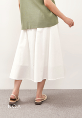 KAZUNA Midi Skirt - White