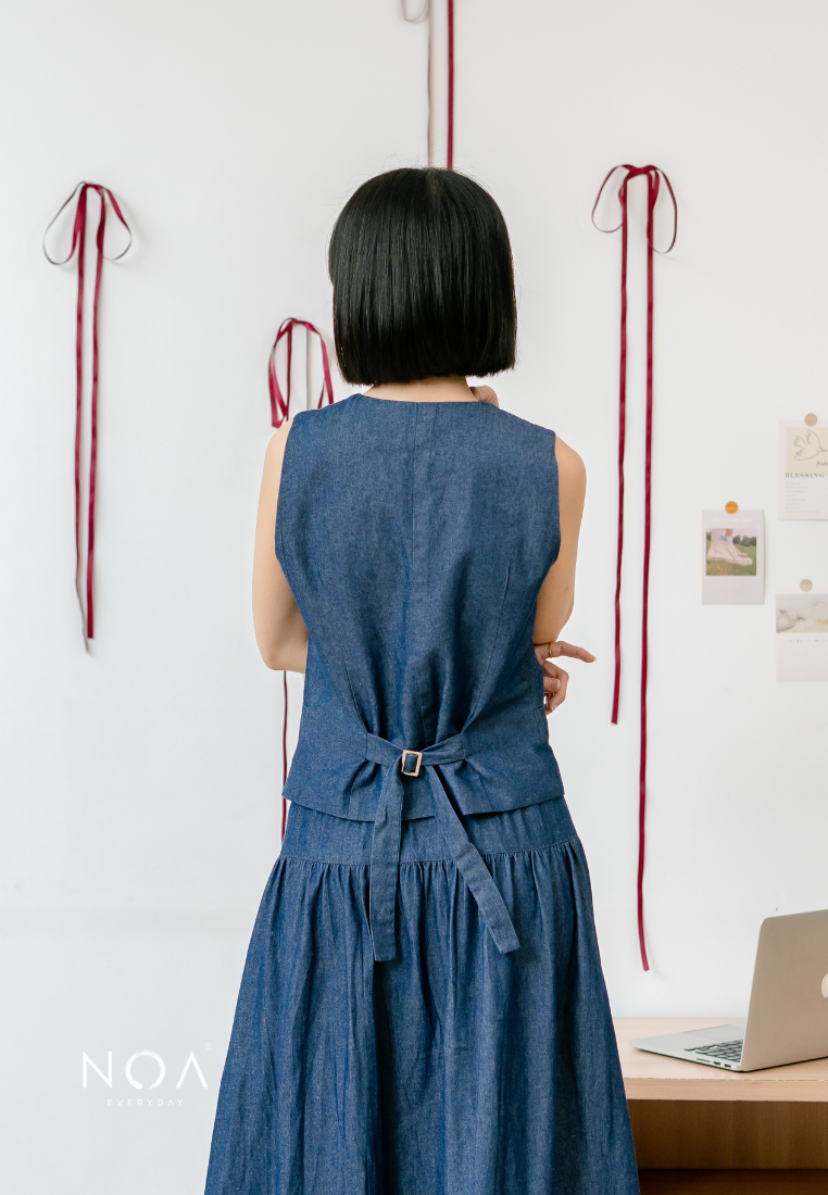 JINZU Denim Button Vest