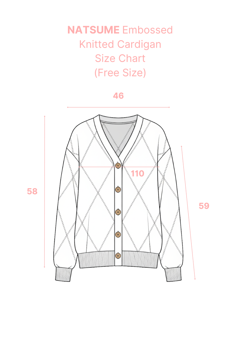 NATSUME Embossed Knitted Cardigan