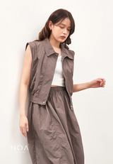 NOA STUDIO - KAZUE Nylon Vest - Grey