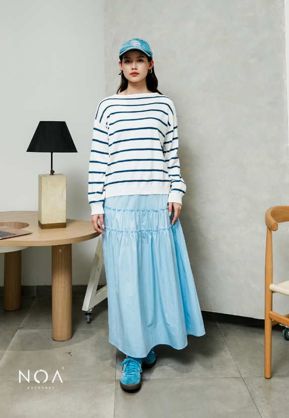 RURI Knitted Stripe Blouse