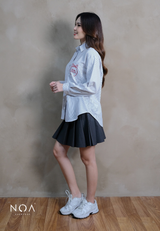 HER SEASON Striped Long Sleeve Shirt