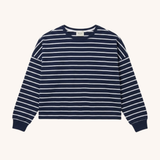 NOAeveryday | ETSU Striped Boxy Longsleeve T-Shirt | Atasan Wanita | Kaos Garis Lengan Panjang Wanita