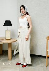 AYAKA Linen Wrap Straight Pants