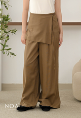 ICHIKA Linen Wrap Long Pants