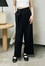 AYAKA Linen Wrap Straight Pants