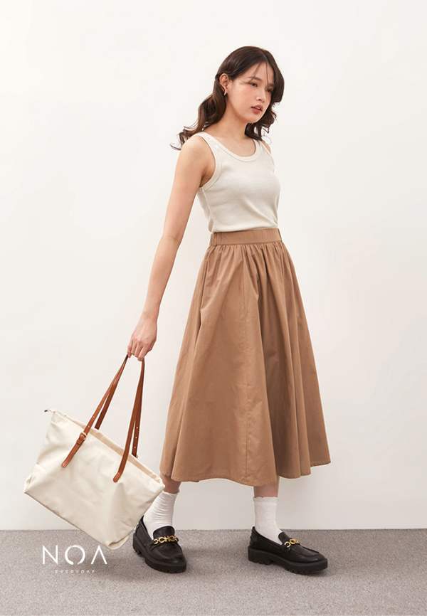 KAZUNA Midi Skirt - Mocca