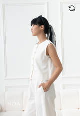 NAGISA Reversible Button Blouse - White