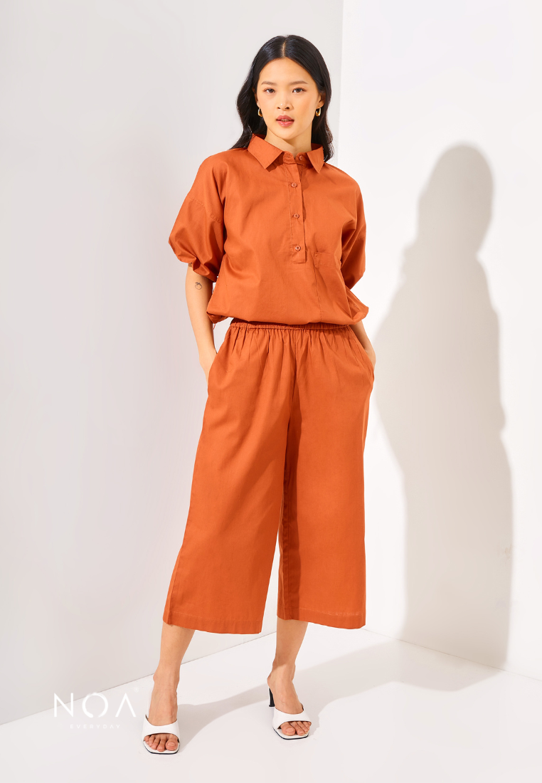 Rinako Midi Culottes pants - Terracotta