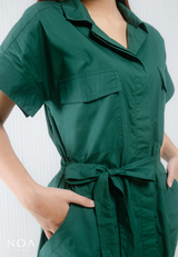 MIYAKO Shirt Dress - Green