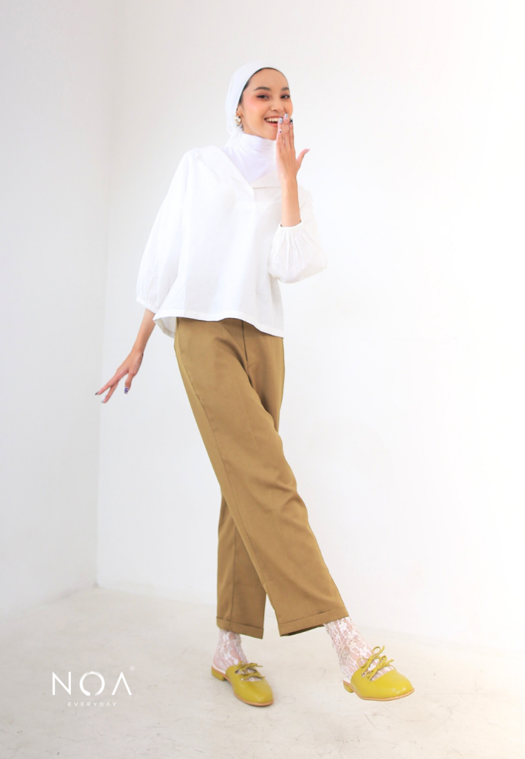 NATSUKI Straight Pants - Brown