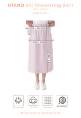 UTANO Slit Drawstring Skirt - Lilac