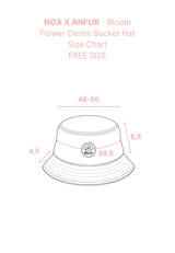 NOA X ANFUR - Bloom Flower Denim Bucket Hat