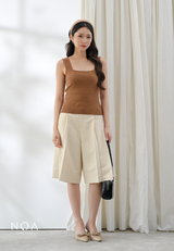 KAMARI Wool Look Culotte Pants