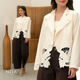 KAZANE Embroidery Long Sleeve Blazer