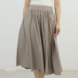 NOAeveryday l MIZUKA Nylon Midi Skirt l Bawahan Wanita | Rok Panjang Wanita Bahan Nylon