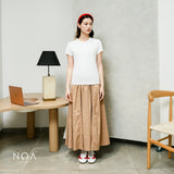 NOAeveryday | MIZU Nylon Maxi Skirt | Bawahan Wanita | Rok Panjang Saku Wanita Bahan Nylon