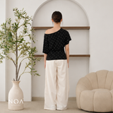 SEKA Rayon Dots Boatneck T-Shirt