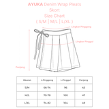 AYUKA Denim Wrap Pleats Skort