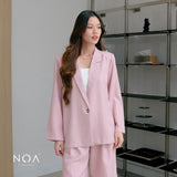 KANARI Striped Long Sleeve Blazer