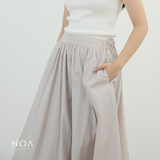 NOAeveryday l MIZUKA Nylon Midi Skirt l Bawahan Wanita | Rok Panjang Wanita Bahan Nylon