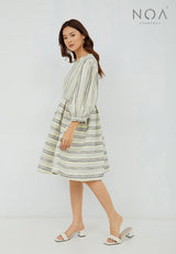 Best Price ~ YUI Tweed Dress - White Yellow