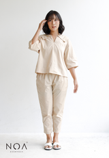 MAMIKO collar blouse - Cream